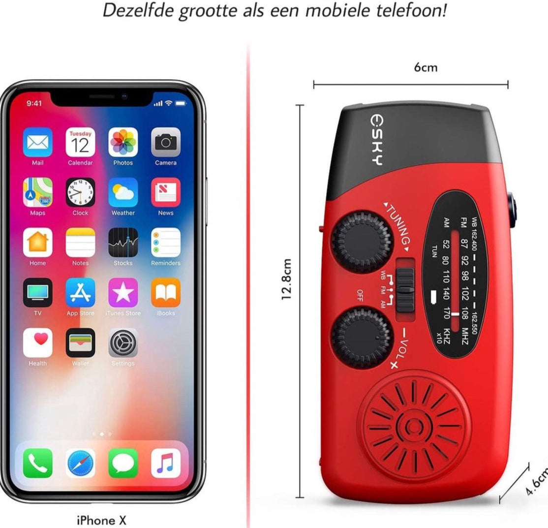 Crisisradio met Zonnepaneel